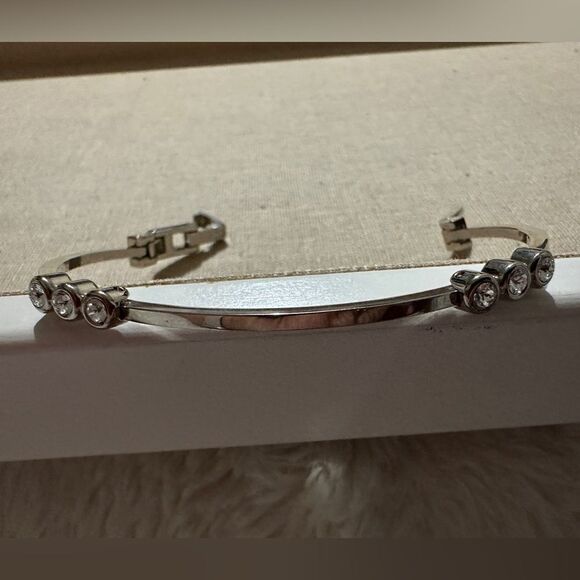 Anne Klein Silver-Tone Bracelet with Crystal Accents - Picture 4 of 14
